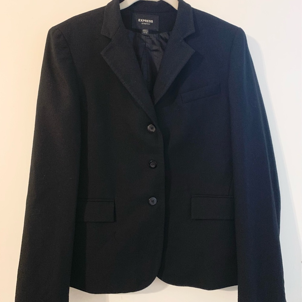 Express Black Tailored Blazer and skirt